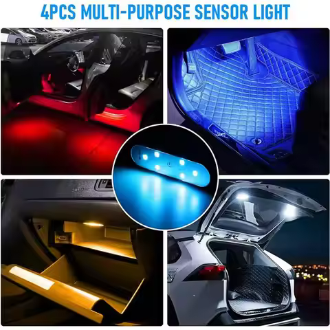 Car Door Light, Car Led Door Light Sign Projector, 7 Color Led Welcome Light Car Warning Led Door Th