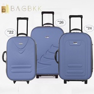 BAG BKK Luggage Cando กระเป๋าเดินทาง กระเป๋าล้อลากหน้าโฟมขนาด แบบซิปขยาย 2 ล้อด้านหลัง 22 นิ้ว 24 นิ้ว 26 นิ้ว รหัสล๊อค Code F2121 รุ่น Fulfill( gray)