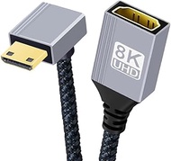 chenyang 8K HDMI 2.1 Cable,Mini HDMI to HDMI 8K@60Hz 4K@120Hz 48Gbps Ultra High Speed Gold Plated Br
