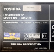 TOSHIBA 40AV10E MAINBOARD POWERBOARD IR INVERTER