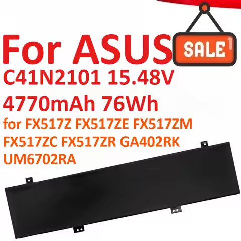 New C41N2101 15.48V 4770mAh 76Wh Laptop Battery For ASUS FX517Z FX517ZE FX517ZM FX517ZC FX517ZR GA40