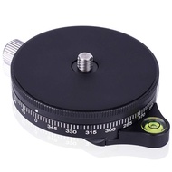 Camera Pan Base With Style Plate 0.95Cm Screw Aluminum Panoramic Ball Tripod Head With Bubble Level 
