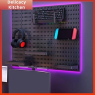 Pegboard อเนกประสงค์ชั้นวางสร้างสรรค์ชั้นวางของติดผนังเกมชั้นโชว์ตะขอเป๊กบอร์ดอเนกประสงค์ที่มีเสถียร
