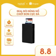 Mens card holder wallet – slim leather bifold with waterproof smart design for everyday use NATOLI R