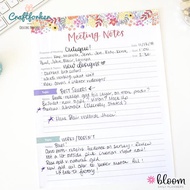 Meeting Notes Planning Pad 8.5" x 11" Double Sided (60 Sheets), Notes Taking
