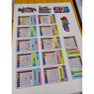 STIKER KALENDAR 2026 DIARY