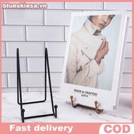 BL 1pcs Plate Display Stand Picture Easel Metal Plate Stands Holder Display Pictures Frame Photo Dec