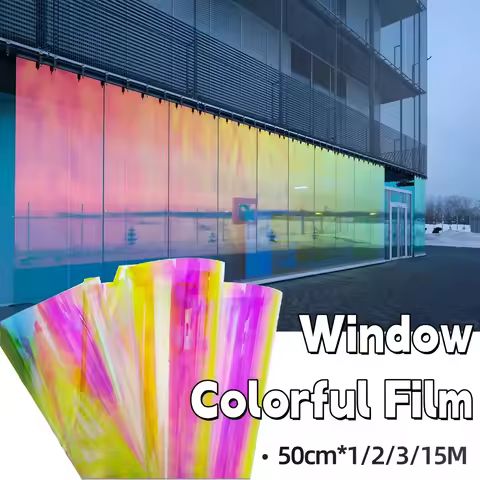 Chameleon Dichroic Building Glass Window Tint UV Cut Colorful Decorative Window Film for Mall Office