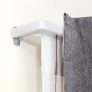 捷安傢飾│Home Desyne│MIT│ㄇ型│雙層│伸縮窗簾桿│白色│