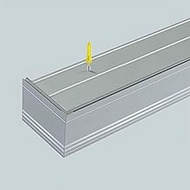 Ceiling Mounted Curtain Track, Metal Double smoothly Sliding Window Cassette Box Track, Three-in-One