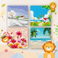 Paint By Number Painting Canvas Watercolor Scenery 20 x 20 Children's Painting Canvas