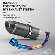 for GY6 125 150 cc Scooter motorcycle exhaust muffler contact pipe GY6 ENGINE motorcycle full exhaus