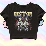 STARPERSON | GUNDAM DESTROYER CROP TOP | GRUNGE | Y2K | METAL METAL | VINTAGE VINTAGE | ANIME ANIME 