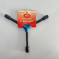 Y-Socket Wrench Y-Socket Wrench Y-Socket/ Socket Wrench Size 8mm x 9mm x 10mm Black ATS Brand