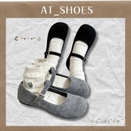 Suede ballet shoes mixed with pretty, gentle and cute style for women going to school, going out, or