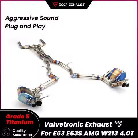 Titanium Valved Catback Exhaust For Mercedes E63 E63S AMG W213 4.0T Aggressive Sound Performance Upg