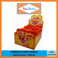 Nano Nano Orange Peel Flavored Candy 1 Box 30 Sachets