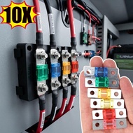 10Pcs ANS Bolt Fuse Copper 20A-70A | Small Car Audio Fuse for Amplifiers, 32V/58V/72V Circuit Protec