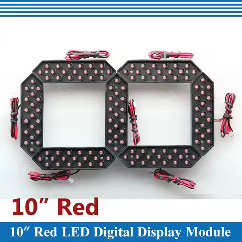 10pcs/lot 10" Red Color Outdoor 7 Seven Segment LED Digital Number Module for Gas Price LED Display 