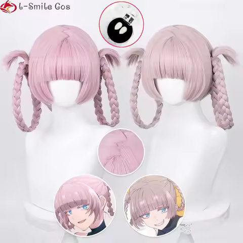 Anime Yofukashi no Uta Nanakusa Nazuna Light Pink Cosplay Wig Heat Resistant Perucas Synthetic Hair 