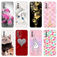Cute Painted Case OPPO A95 CPH2365 A74 4G 2021 Softcase OPPOA95 A 95 Transparent Silicone TPU Phone 