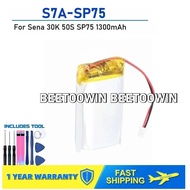 For Sena 30K 50S SP75 S7A-SP75 1300mAh Motorcycle Bluetooth Headset Rechargeable Battery