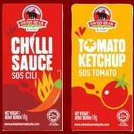 100pc. x 9g Kerry Swiss Bear Chili Tomato Sauce 9g Ketchup Cili Sachet Pek Kecil