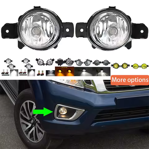 White / Yellow Fog Lights Fog Lamp Assembly For Nissan Frontier D23 NP300 Frontier Navara 2015 2016 