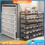 50-90cm Folding Shoe Rack Carbon Steel No Installation Storage Rack Multi-Layer Shoe Organizer Shelf