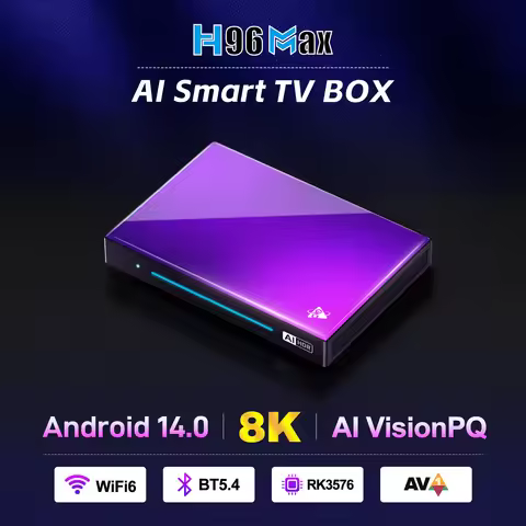 2026 H96 MAX M9 RK3576 AI Smart TV Box Rockchip Android14 DDR4 8GB 128GB 8K AV1 1000M WiFi6 BT5.4 Ho