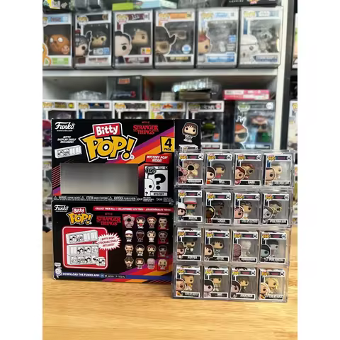 Funko Pop Bitty Stranger Things 4 Pack Series Blind Box Demogorgon Hopper Mini Desktop Decoration Co