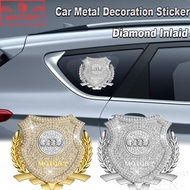Audi Car Metal Decoration Sticker Car Logo Warning Stickers 3D Car Body Side Label Decal For A3 8l 8