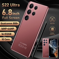 【CAN COD+READY】Original phone S22 Ultra S22Ultra 6.8 Inch HD full screen hp 16G RAM 512GB ROM 16MP 6