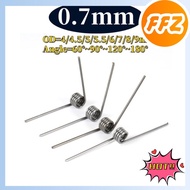sus304 d0.7mm OD4/4.5/5/5.5/6/7/8/9mm V-shaped spiral torsion spring angle 60/90/120/180 degrees【FS-