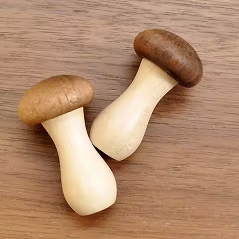2Pcs Mushroom Wooden Chopsticks Stand Mini Cute Home Decor Kitchen Items