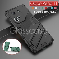 For Oppo Reno 11 Casing For Oppo Reno 11 F Pro 11F 11Pro Reno11 Reno11F Reno11Pro 5G 2023 Shockproof Phone Case 3D Armor Stand Holder Protection Bracket Hard Back Casing Cover