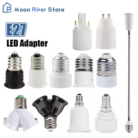 LED Adapter E14 2E27 B22 GU10 E27 Bulb Holder G24 E14 G10 TO E27 Converter Socket Bulb Lamp Holder P