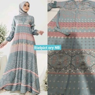 K-FASHION Baju Gamis Muslim Wanita Maxmara Silk Busana Pakaian Hellena Laudya Ceruty Best Mewah Kari