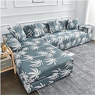 Pet Sofa Cover Sofa Cover Printed L Shape Sofa Covers For Living Room Sofa Protector Anti-dust Elastic Stretch Covers For Corner Sofa Cover (Color : Color 28, Specification : 2-Seat 145-185cm 1PC)