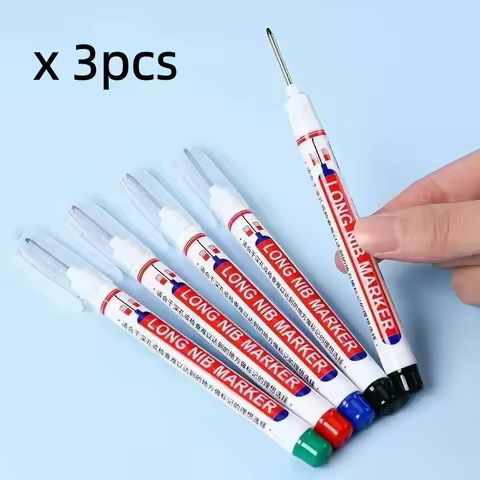 3pcs mix Color Long headed marker pen, oil-based waterproof, non fading multi-color marker pen