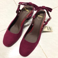 Heather High Heels 絨面棗紅色高跟鞋