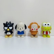 Sanrio 1998年 xo pochacco monkichi keroppi 上鏈彈彈跳公仔