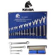 KEIBA 8-24mm 14pc Combination Spanner Set / Com Ring Spanner Set 8-24mm 14pc