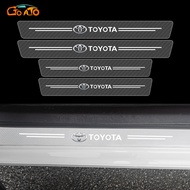 GTIOATO 4PCS Transparent Carbon Fiber Car Door Sill Protector Auto Threshold Strips Sticker Car Acce