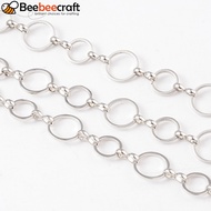 1m 3.28 Feet Brass Handmade Chains Unwelded 8 and 10mm in diameter 1mm thick