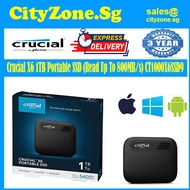 [Free Same Day Delivery*]Crucial X6 500GB / 1TB / 2TB Portable SSD (Read Up To 800MB/s) CT500X6SSD9 / CT1000X6SSD9 / CT2000X6SSD9.(*Order Before 2pm on working day, will deliver the same day, Order after 2pm, will deliver next working day.)