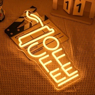 Coffee Cup Neon Light - Wall Decoration - Coffee Shop Neon Light - Coffee Cup LED Logo Neon Light - 