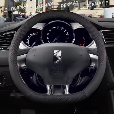 for DS 3 Citroen DS3 Citroën DS3 Crossback Car Steering Wheel Cover PU Leather Non-slip Auto Accesso