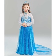 Princess elsa Dress elsa Dress Performance Dress Frozen elsa Dress Long Sleeve Gauze Dress