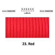 1 Meter Tali Paracord 550 4mm Polos 1 - 34 7 Strands Kekuatan 225 Kg Survival Gear Tali Tenda Campin